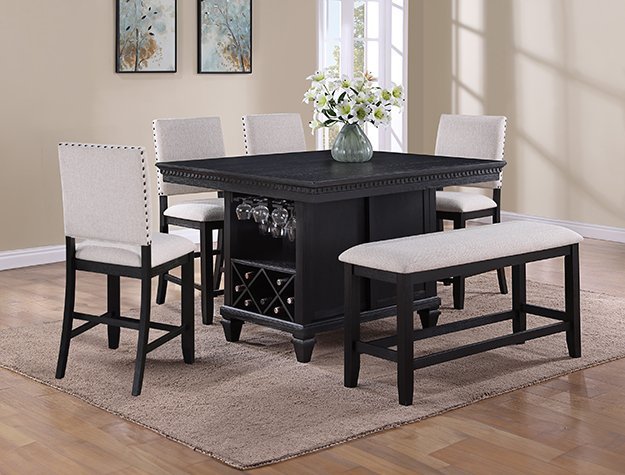 2772CL-6P REGENT CT HT DINING CHARCOAL