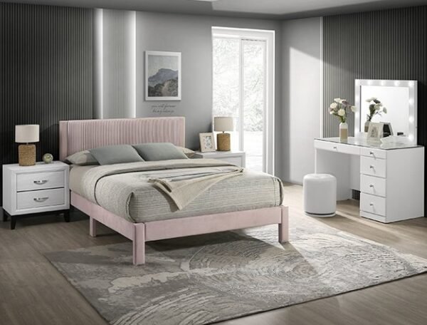 5097PK LUCIA BED FRAME PINK