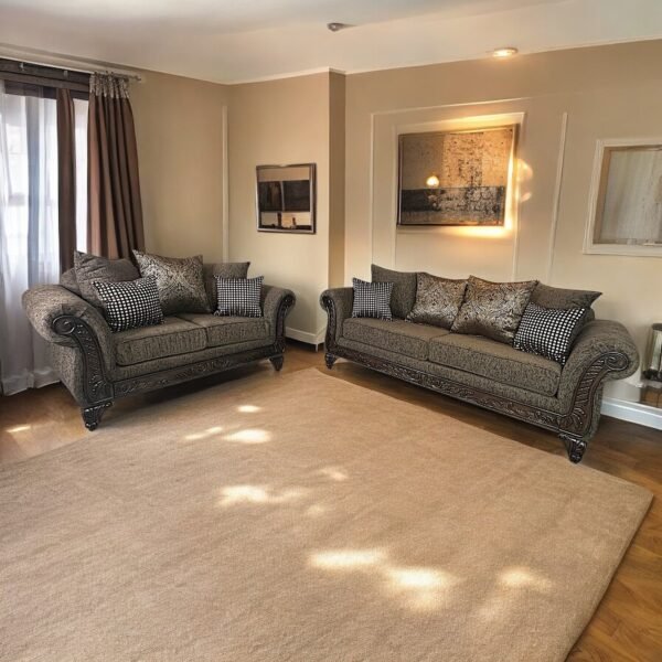 Helen Sofa and Loveseat Brown