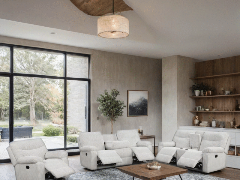 BRAVO - Beige 3pc Reclining Set