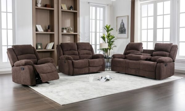 dynamo2chocolate_orig.jpg Dynamo2-CHOCOLATE 3PC Reclining Set