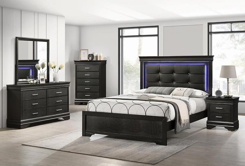 Arya Bedroom Set Black (PIECES ONLY)