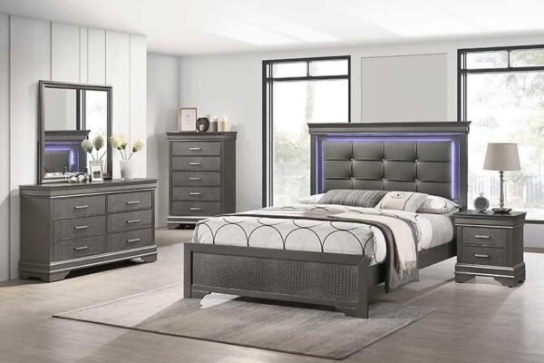 Arya Bedroom Set Grey ( PIECES ONLY)