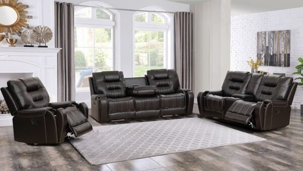Anderson Recliner Set Brown