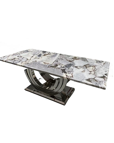 Rebecca Rectangle Marble Dining Set 7PC