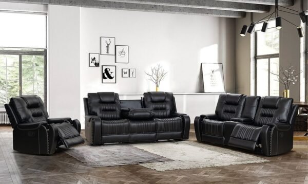 Anderson Recliner Set Black