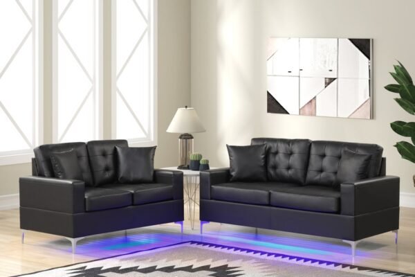 miami-black-1_orig-2.jpg Miami Black - Sofa & Loveseat Set (LED LIGHTS)