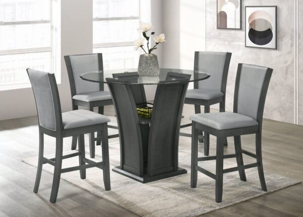 orlando-pub-grey-steel_orig.jpeg Orlando - Grey Pub Table + 4 Chair Set
